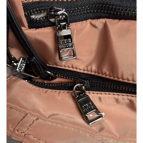 Steve Madden Large Quilted Tote Bag Purse Logo Pink Blush & Accessory Bag - Picture 15 of 16